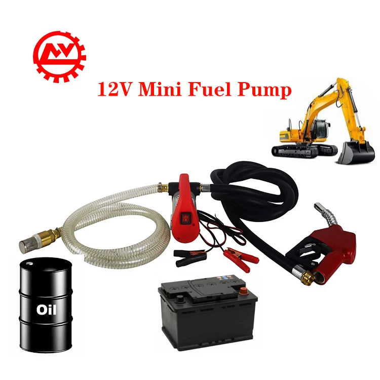 High Quality DC Portable DIY  24V Diesel Electric Mini Barrel Drum Oil Transfer 12V Fuel Transfer Pump