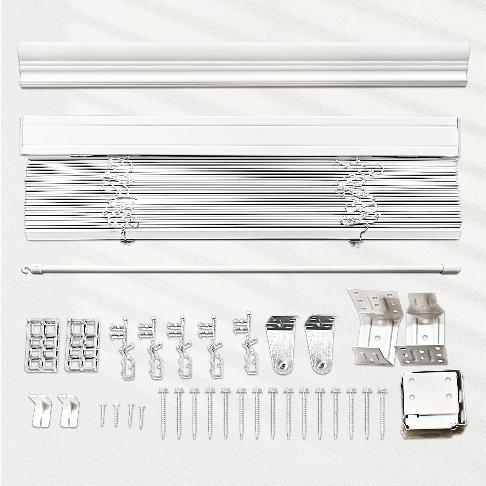 Custom cordless faux wood venetian blinds slats faux wood blinds motorized door to door USA