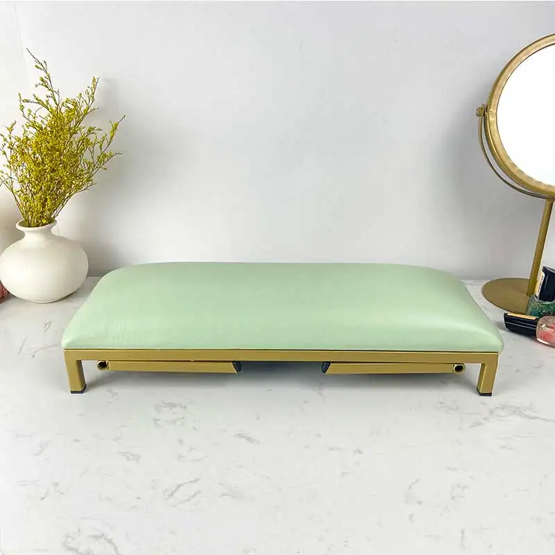 Premium Quality Designer Pink Nail Art Arm Rest Cushion Soft Leather Nail Arm Rest Hand Pillow Set With Table Mat