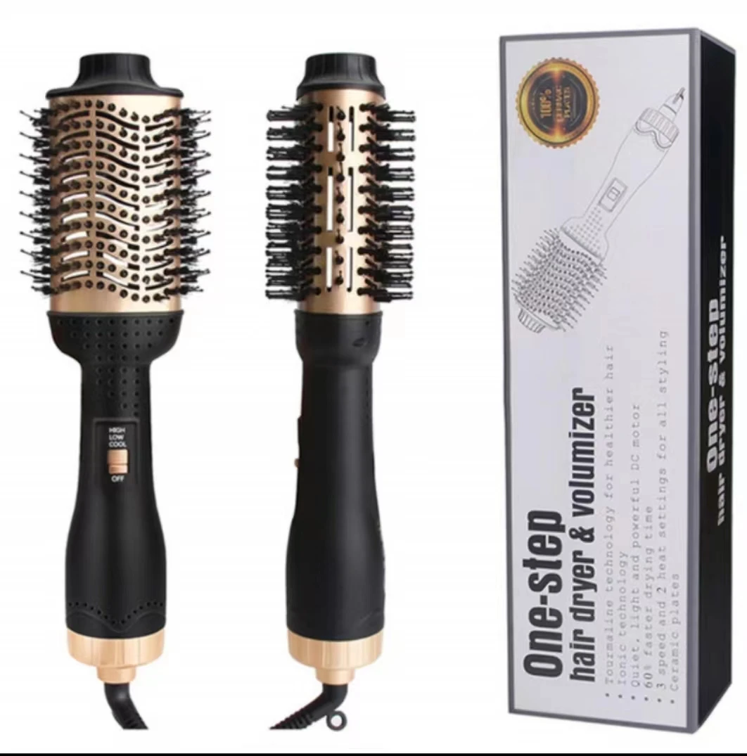Professional 1200W Hot Ceramic 3 In 1 One Step Blow Hair Dryer Straightener And Styler Rotary Volumizer Electric Hot Air Brush