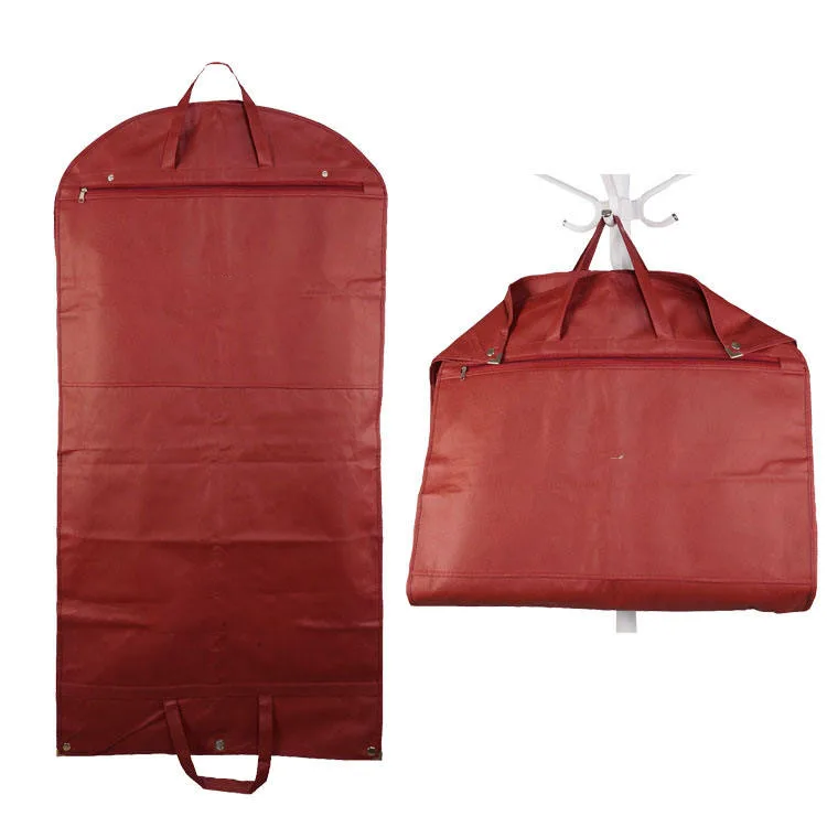 China manufacturer Red Color Foldable Overnight Double Use Clothing Dust Cover Garment Bags Travel