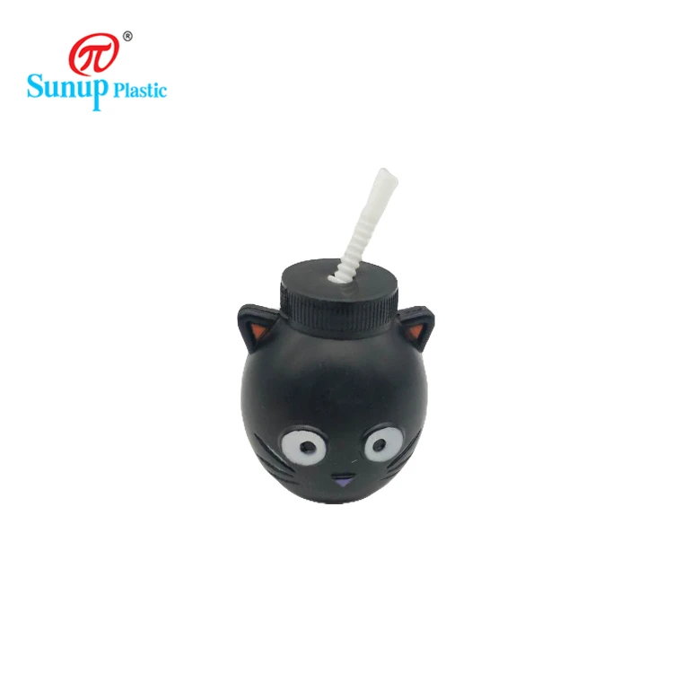  Пластиковый стаканчик для детей в стиле Хэллоуина пластиковые стаканчики с соломенной крышкой