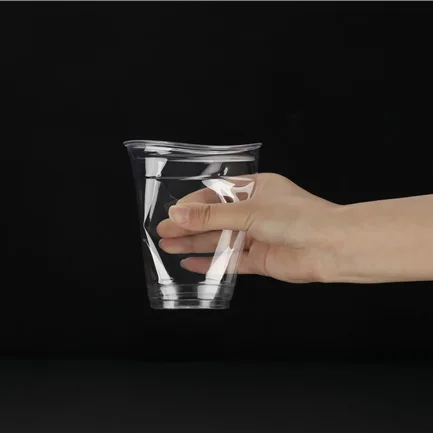 Custom printing logo cheap 16oz 24oz 32oz 500ml clear cold drink pet disposable plastic cups with flat dome lids