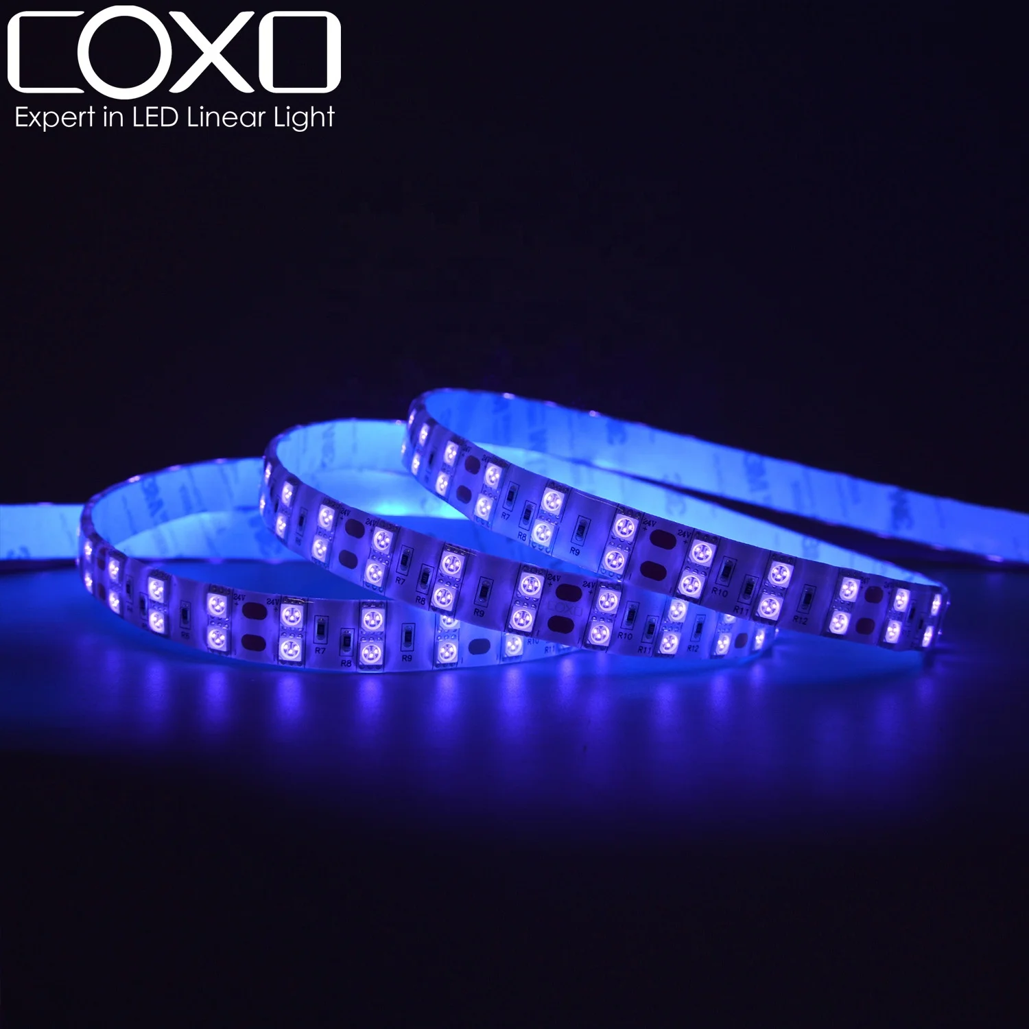 led light strip UVA 360-370 nm 5050 Double row 120leds 24V DC 15mm width super brightness light bar 5050 led strip