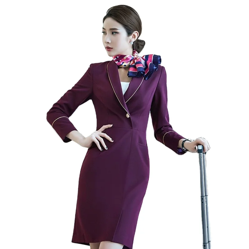 Custom American Airline Stewardess Uniform Design, Flight attendant Uniforms For Girls