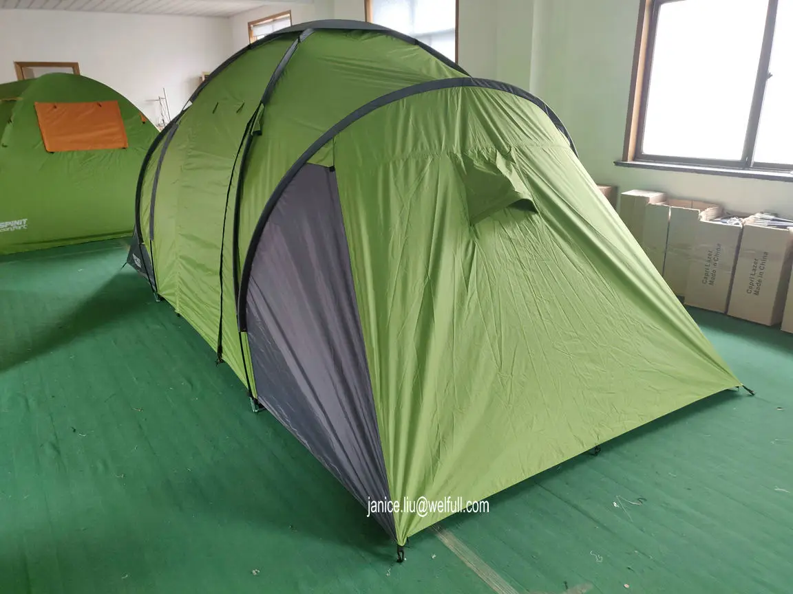 Heated Garden Glamping Camping Tents With Front Hall 4 + Person Fiberglass Tent Outdoor for family use