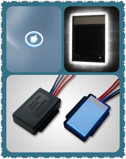 Aluminum Frame Mirror 12v Infrared Hand Wave Motion Ir Sensor Switch Flowing Led