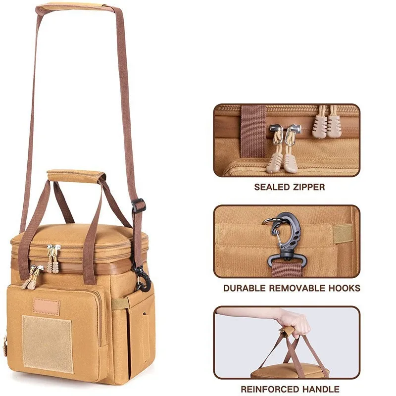Custom Tactical Insulated Lunch Bag Expandable Insulated Cooler Box Outdoor Camping Picnic Waterproof Leakproof Soft Cooler Bag