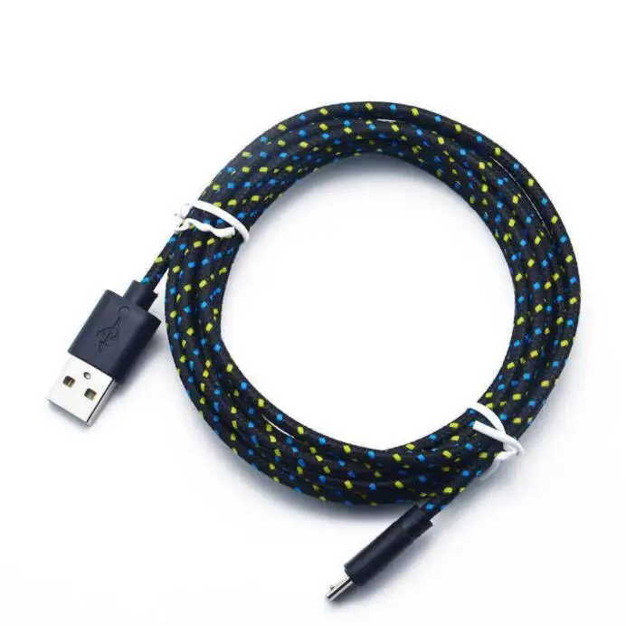 1M 2M 3M Heavyduty Nylon Braided Micro USB V8 Type C 8 Pin for IP X 11 12 XS Charger Charging Lead Data Sync Phone Cable