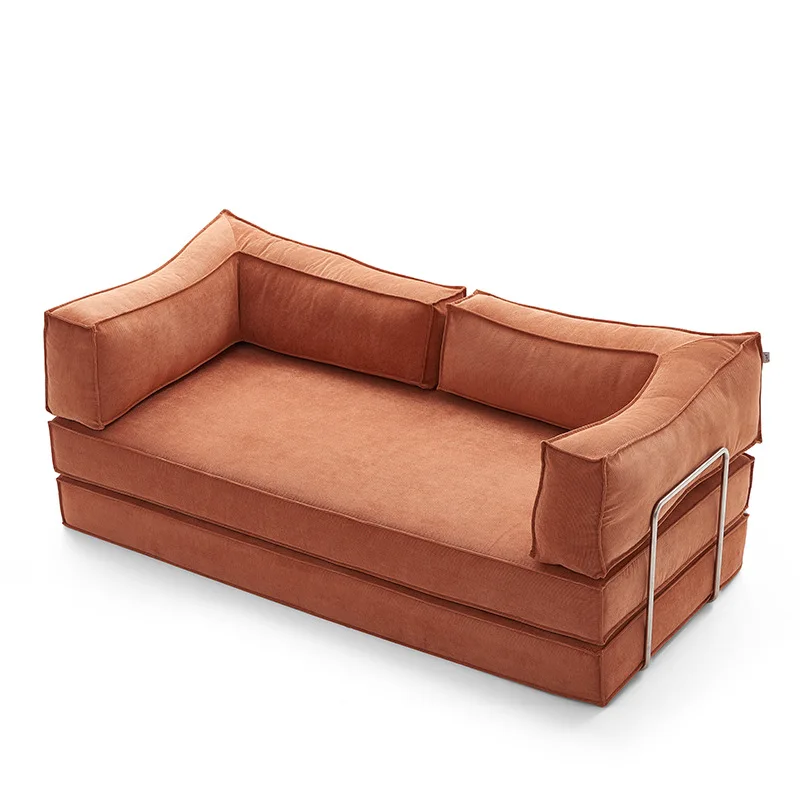 AOMISI CASA Modern Vintage Corduroy Fabric Hotel Sofa Bed Can Be Disassembled Apartment Vacuum Compression Folding Sofa Bed