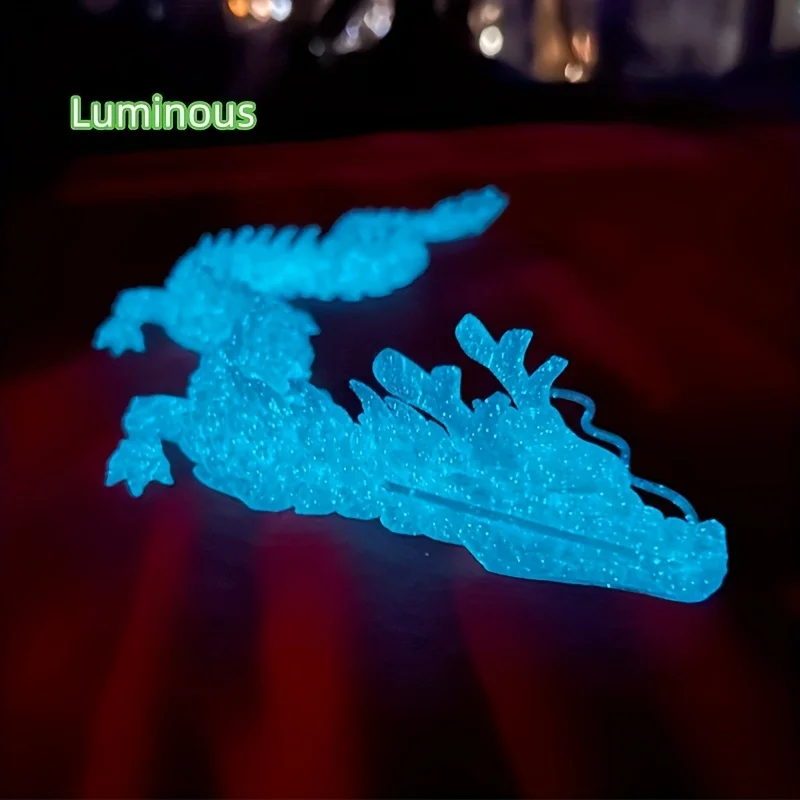 New Design 60cm luminous Chinese Dragon Figurine Statue Articulated Toy With Movable Limbs Ideal For Collection