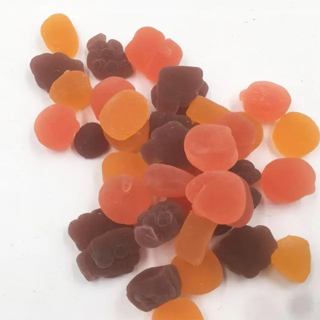 Cheap Fruit shape fruit juice flavor mini gummy candy in bag daily snack
