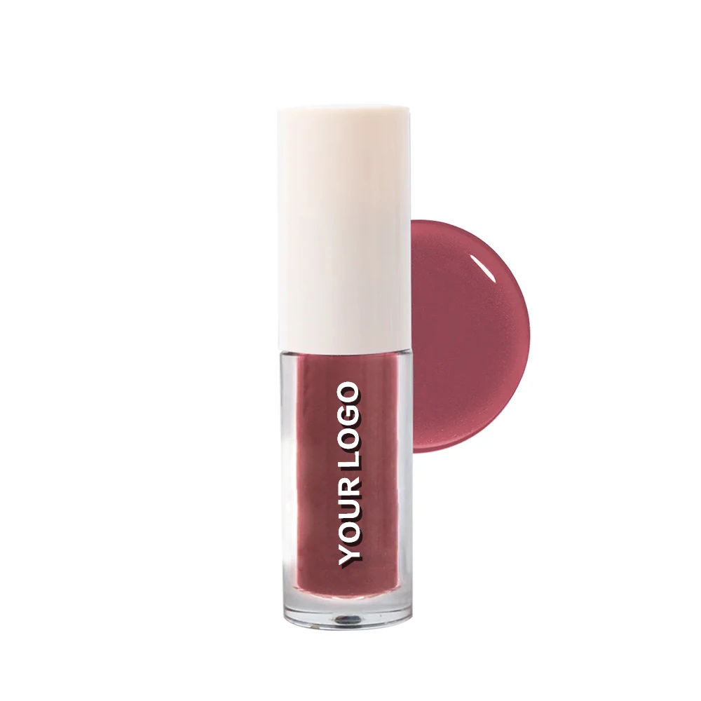 Custom logo Vegan water tint lip gloss pigmented colors not drying Private Label moisturizing glossy Lip Oil