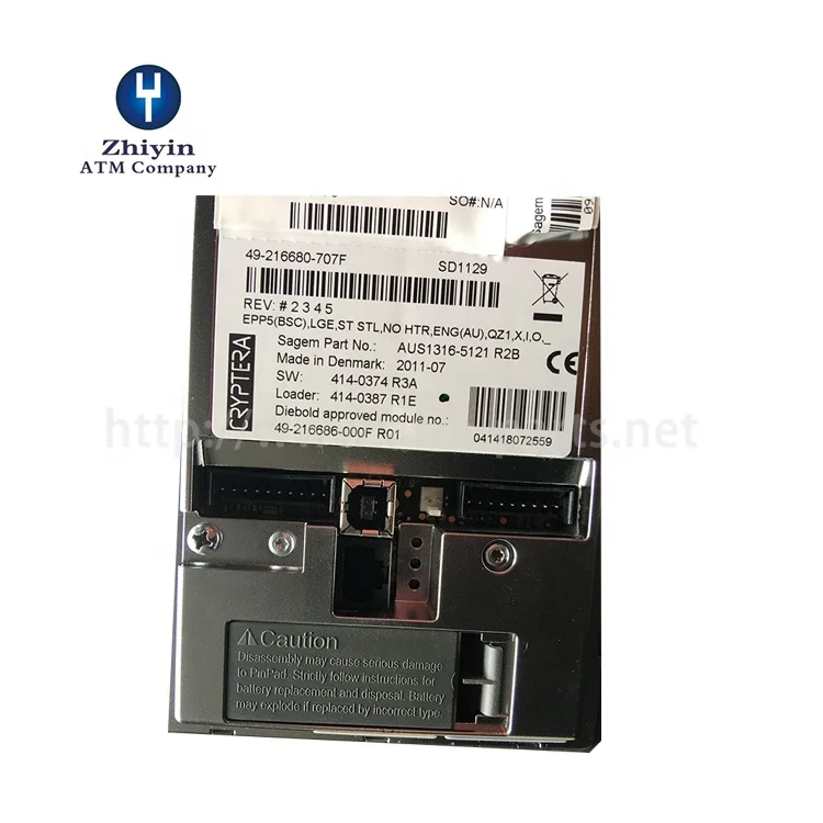 Клавиатура для банкомата EPP5 Pinpad 49-216680-707F 49216680707F 49-216686-000F R01