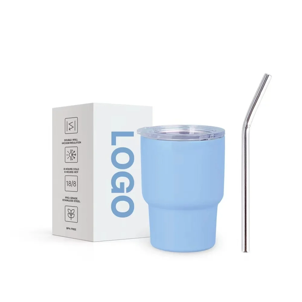 Real factory wholesale Double Wall Mini Tumbler 304 Stainless Steel Vacuum Tumbler 2oz Sublimation With Lids And Straws