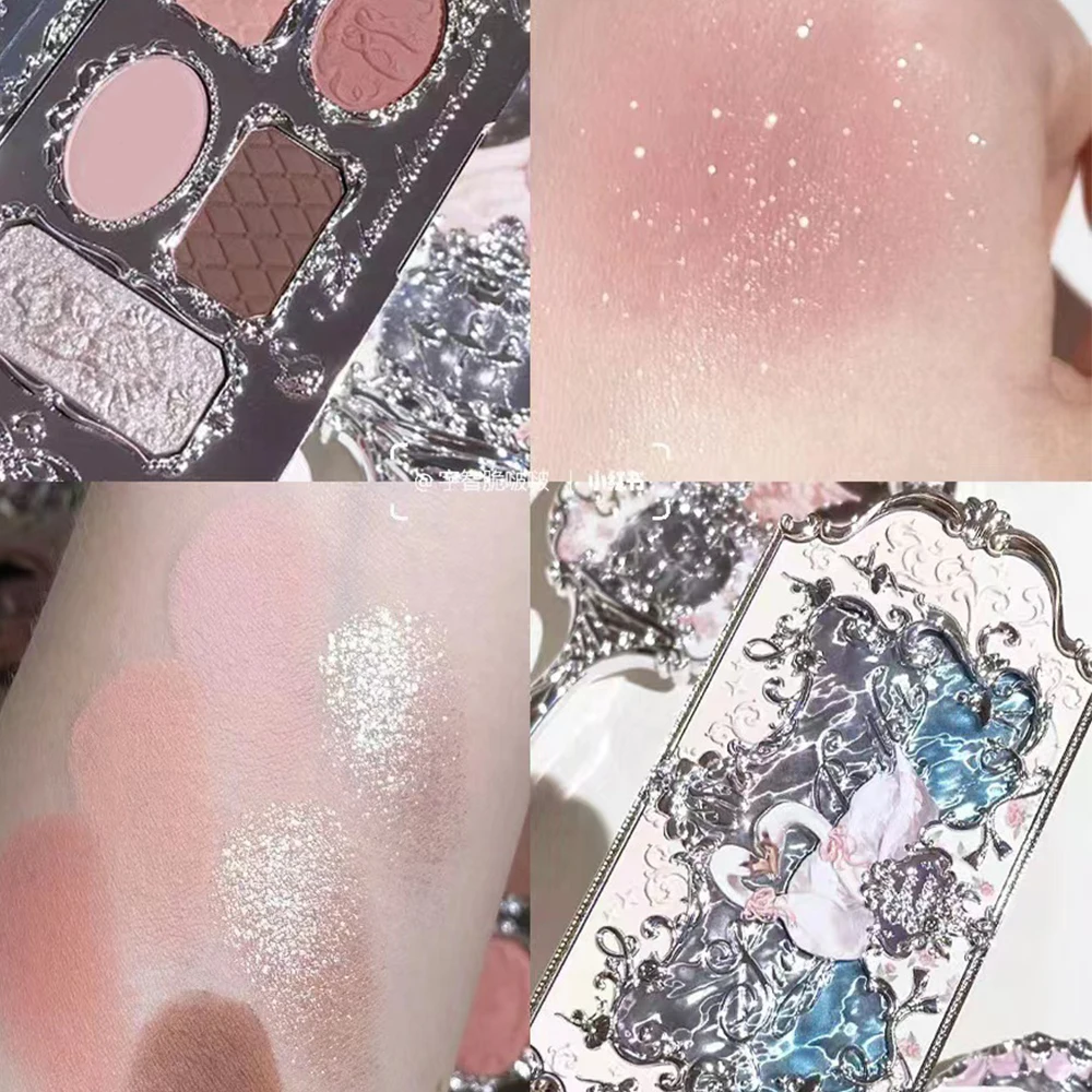 Custom own logo own brand eye shadow Colorful Pearl Light Shining Fine Shining Dance Makeup Show eye shadow Plate