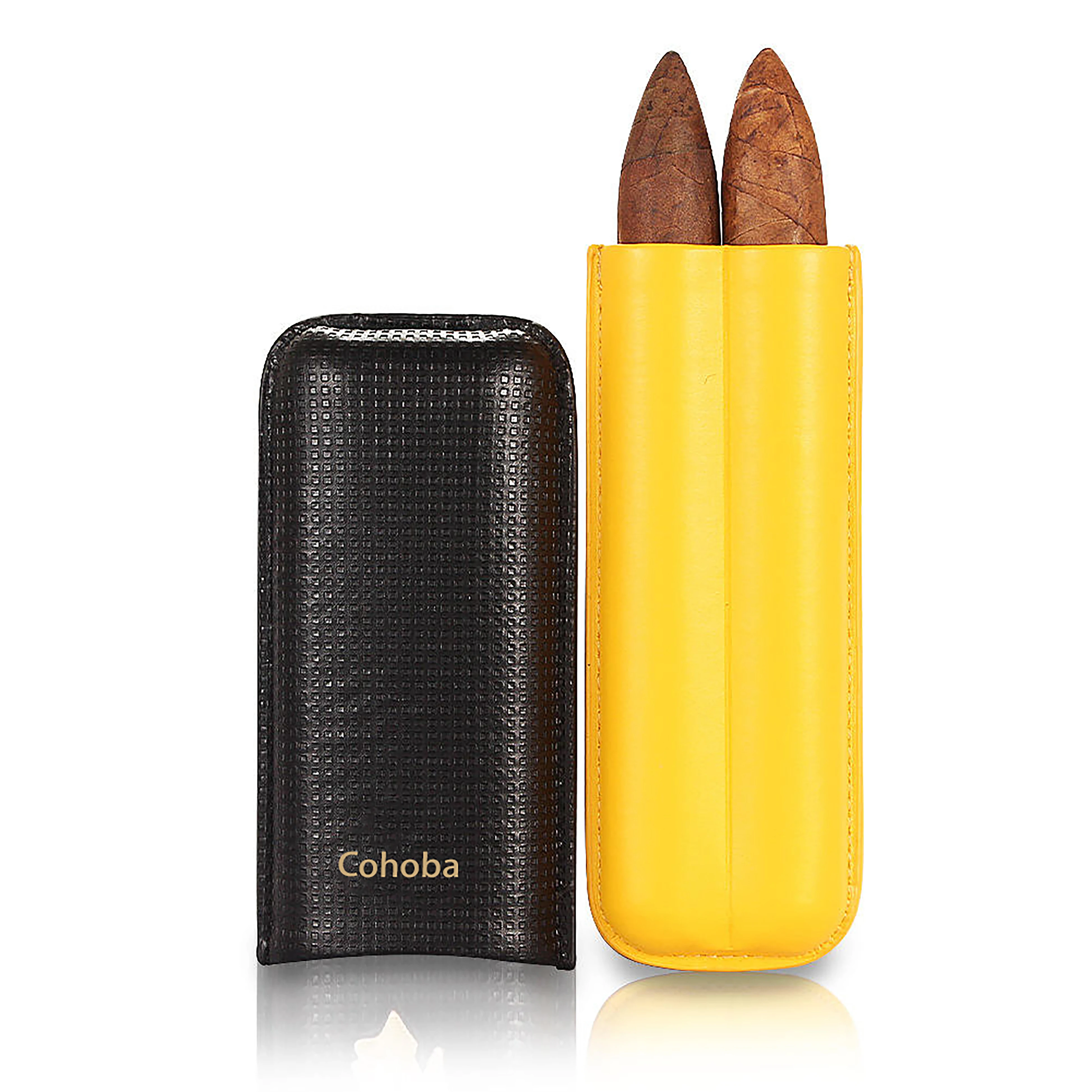 Cigar Case Travel Humidor Portable 2 Holder Cigar Storage Bag Outdoor Leather Cigar Tube