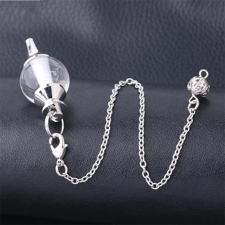 Crystal Pendulum Pendants Reiki Chakra Natural Gemstone Dowsing Pendant Black Onyx Turquoise Ball Pendant Pendulum Accessories