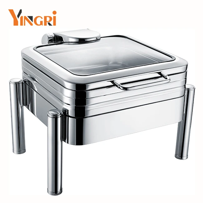 4 Feet Stainless Steel buffet new design glass chafing dishes in dubai food warmer equipment