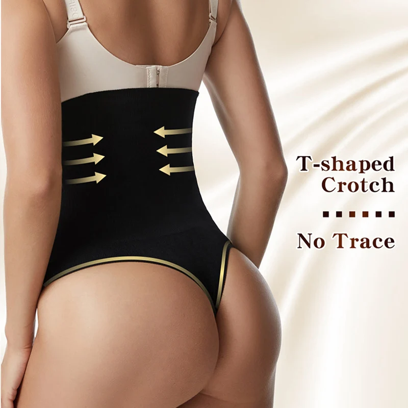 Women Butt Lifter Shapewear High Waist Tummy Slimmer Thong Panty Seamless Body Shaper Shorts