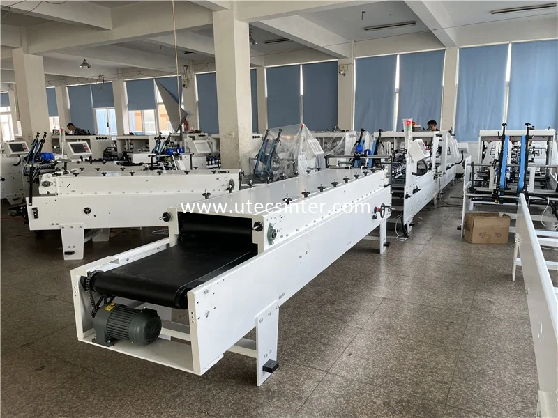 UFG600AG Automatic Pre-fold crash Lock Bottom Folder Gluer, fried chicken packaging box folding gluing machine