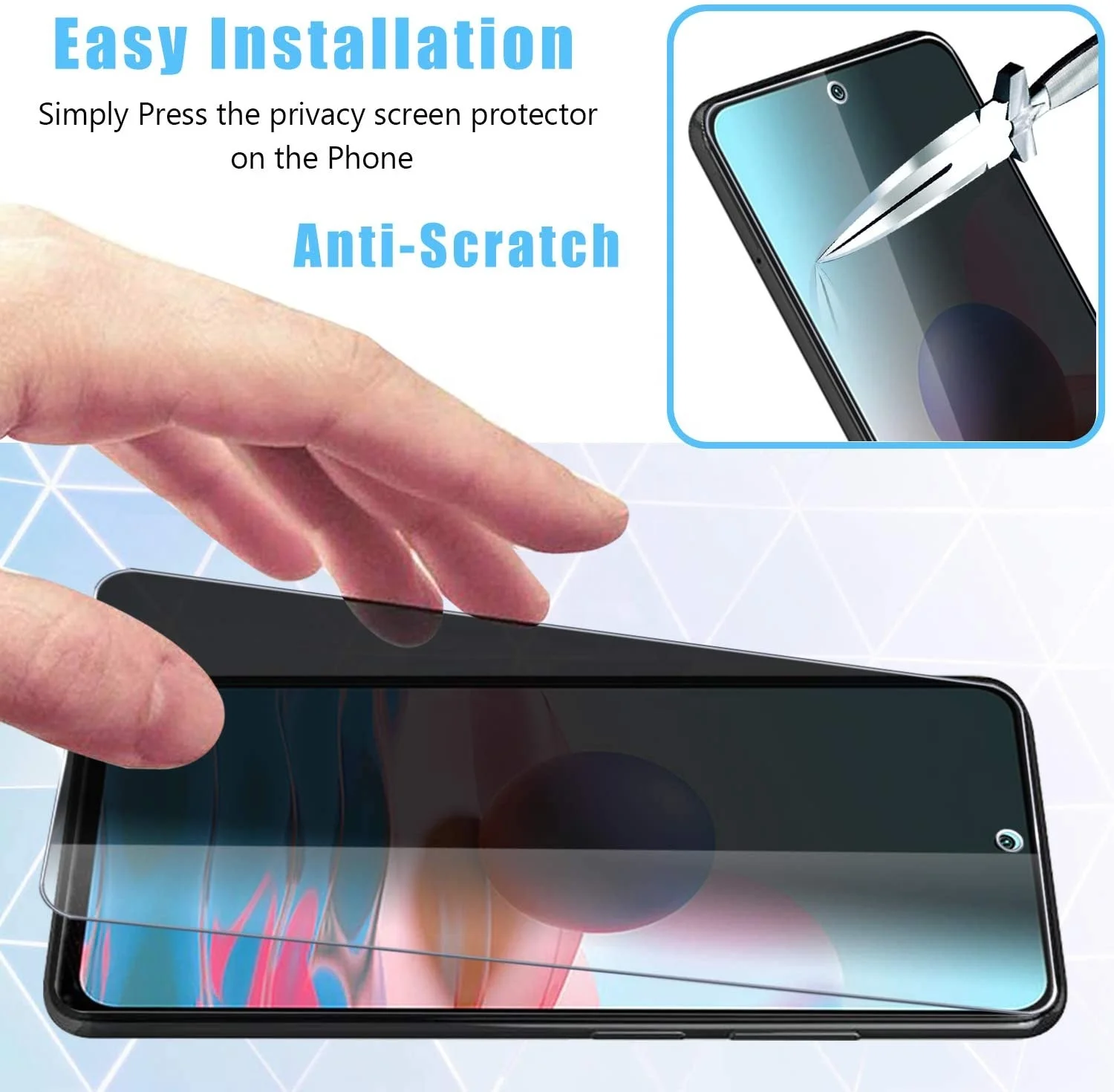 Защитная пленка для экрана из ТПУ Galaxy антишпионская круглая материала Anti