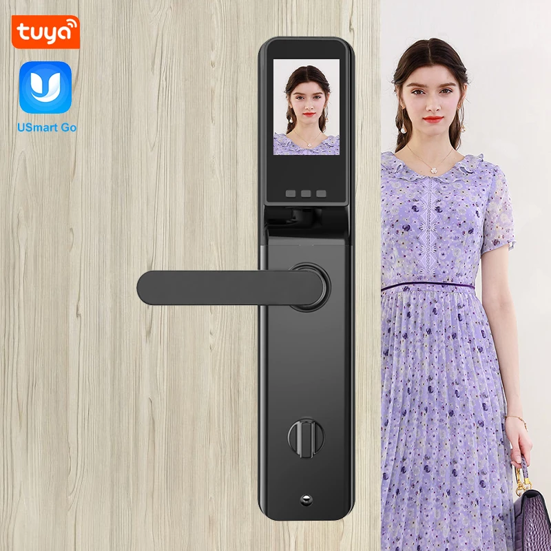 Factory Manufacturer Wifi Touch electric card TT lock fingerprint keyboard double sided tuya smart door lock
