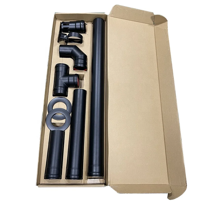 80 mm Diameter Black Pellet Smoke Pipe Kit For Pellet Stove
