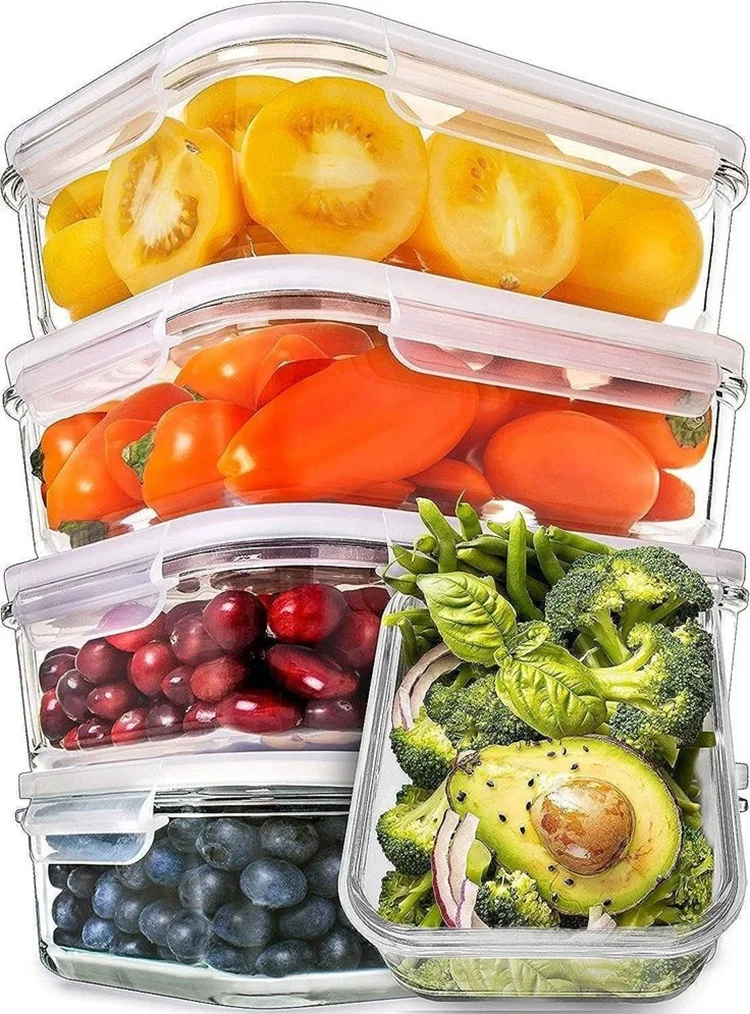 Supplier Premium Quality High Borosilicate Glass Food Container Sets Kitchen Storage Lunch Box Set