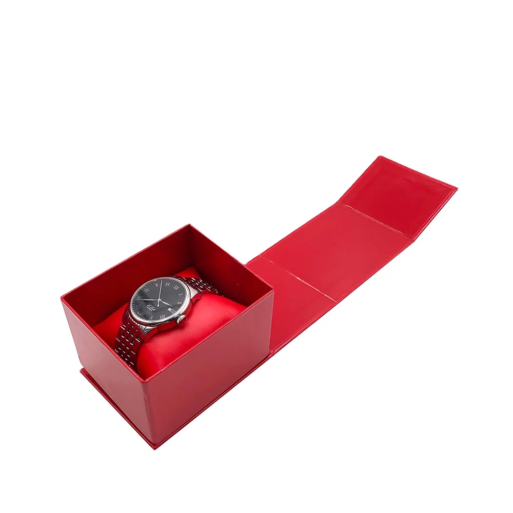 Wholesale Cheap Paper Custom Logo Wrist Watch Box Packaging Storage Cases Jewelry Set Gift Watch Box with cotton pillow