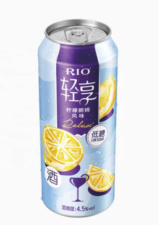 2022 New hot product RIO premade cocktail alcoholic beverages 4.5% Vol lemon rum flavored with low sugar 500ml CLUB BAT KTV