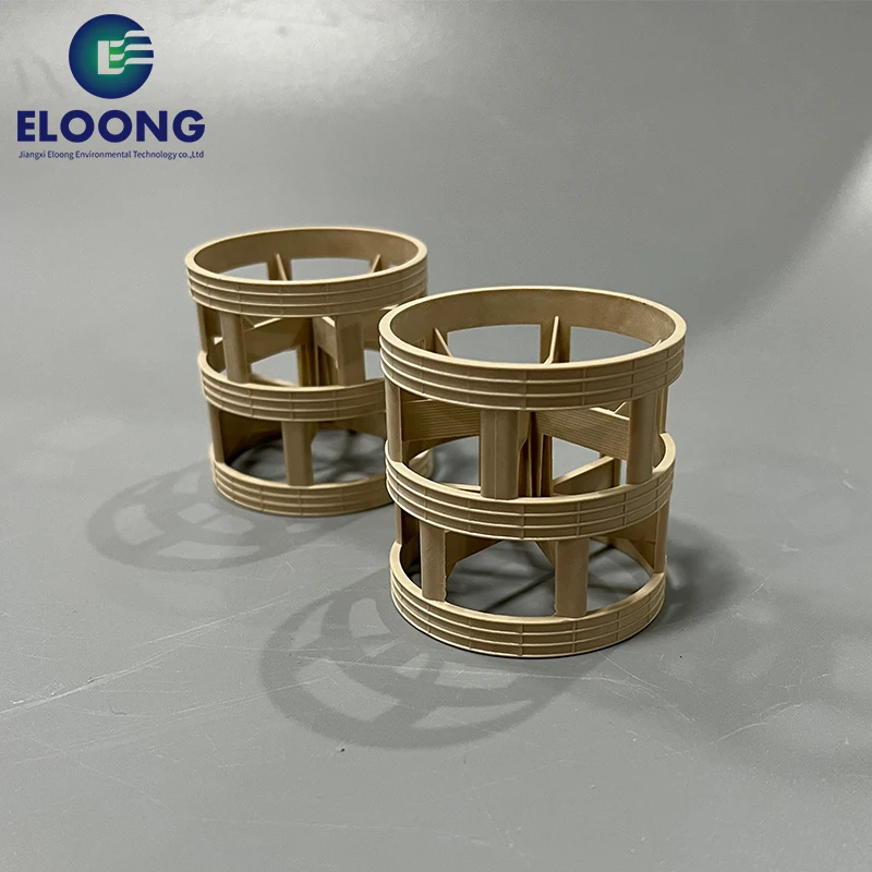 25mm 50mm Random Tower Packing Flexi Ring PP PPS Plastic Pall Ring For Degassing Tower