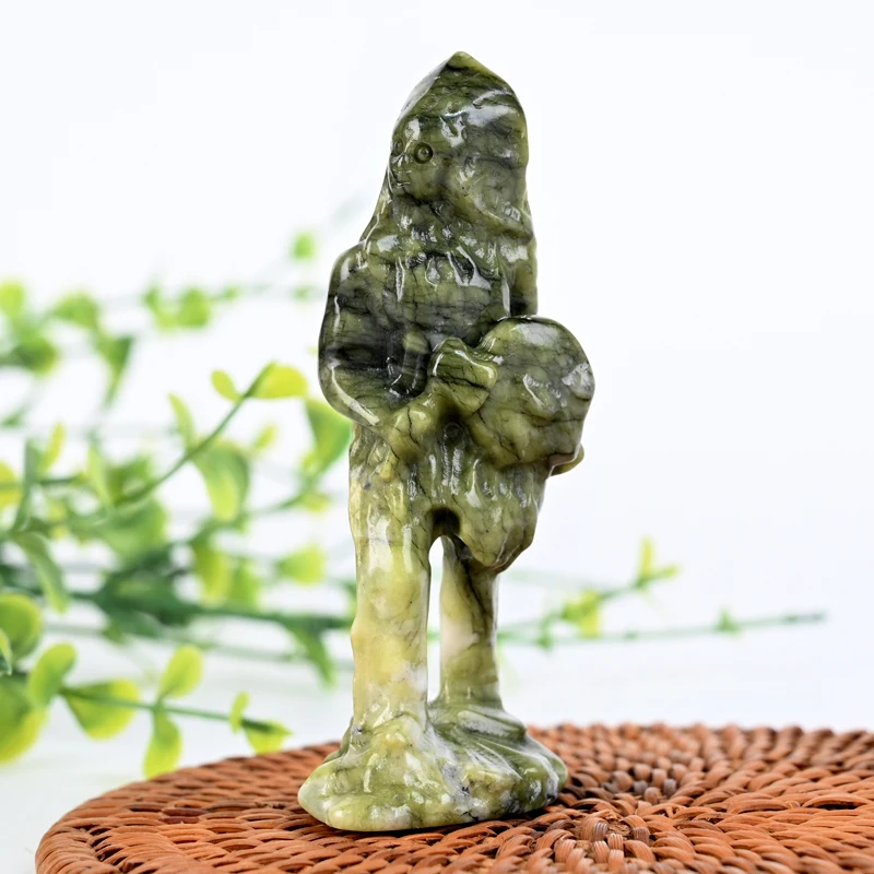 Wholesale Natural Crystal Gemstone Hand Carved Statue New Jade Indian Maya Statue For Decoration