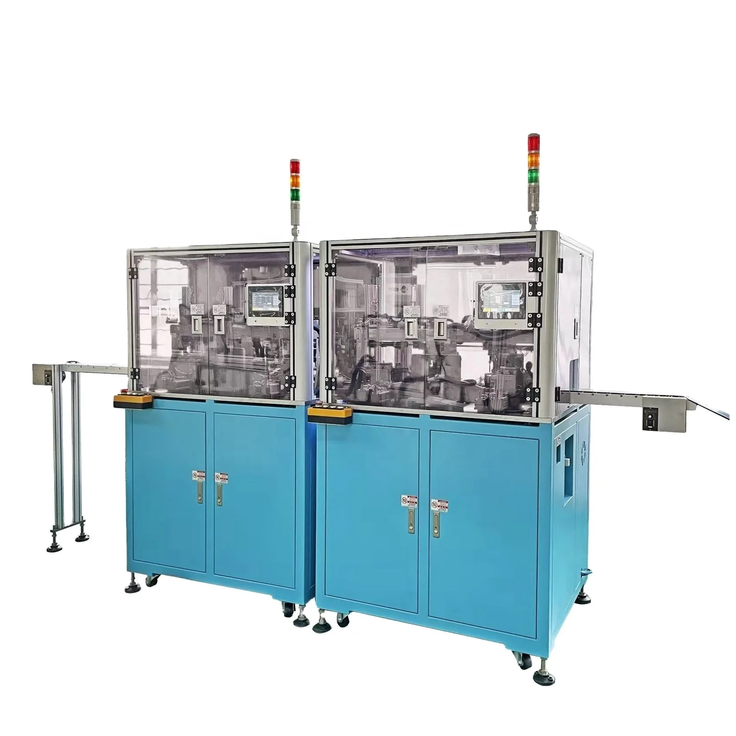 Fully automatic three phase four line EMC EMI filter toroidal choke inductor thick wire coil winding machine (SS-HK04)