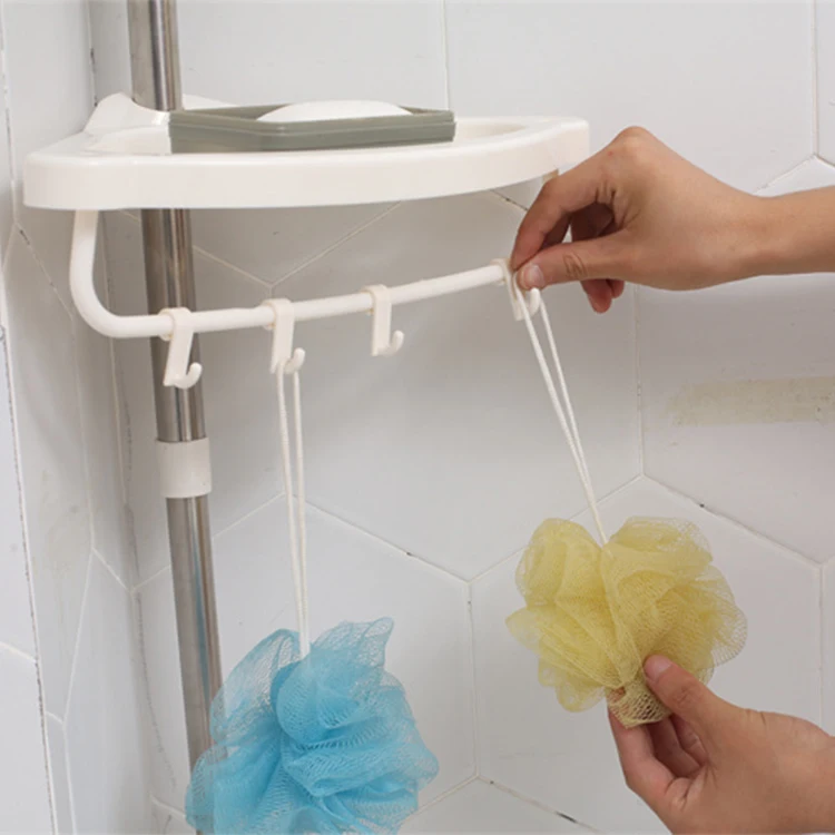 Restroom Floor Standing Bath Rack 4 Tiers Corner Shower Caddy Shelf for Bathroom and Bathtub