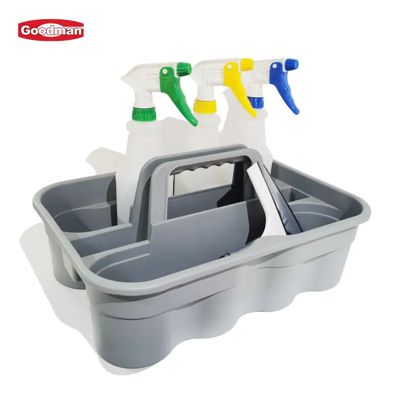 Plastic Portable Storage Organizer Serving Caddy  for Cleaning Supplies Plastic Caddy with Handle