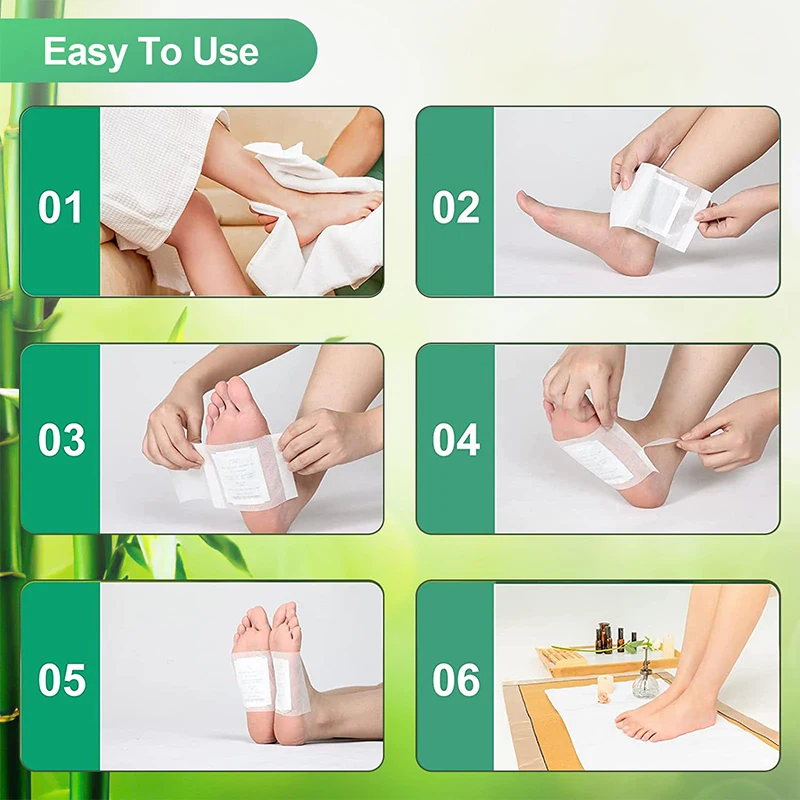Private Label Deep Cleansing Herbal Bamboo Wormwood Ginger Detox Foot Patch Natural Detox Foot Care Patches
