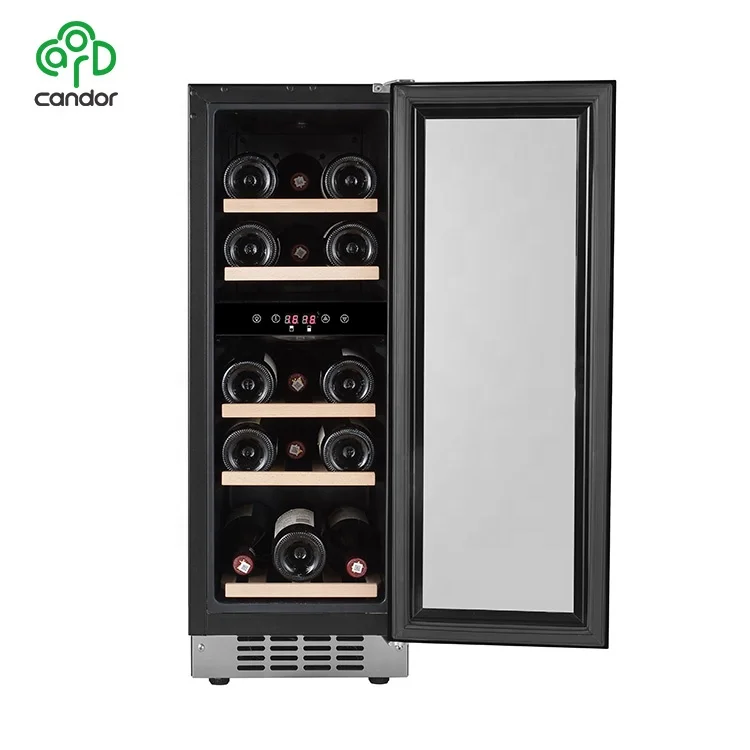 JC-58A2EQ  Candor oem 15 bottles dual zone temp built in type wine cooler wine fridge wine bottle cooler chiller