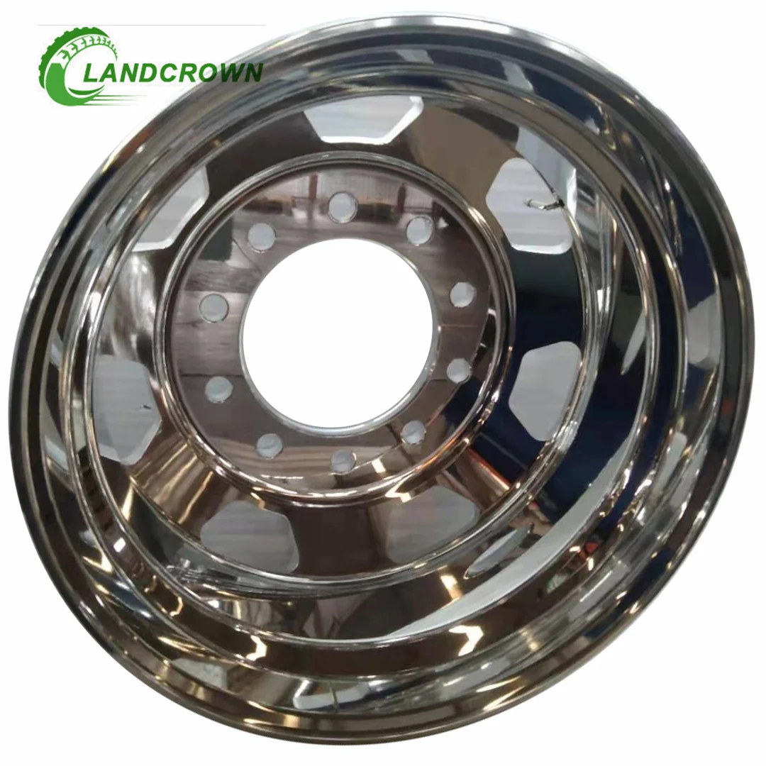 Factory Direct Sales 24.5 Inch 24.5x8.25 Forged Alloy And Aluminum Tubeless Heavy Duty Truck Wheel Rim For Truck Tire 11R24.5