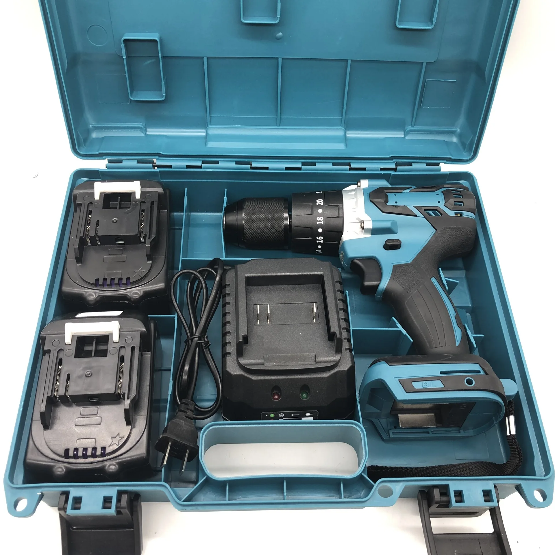 18V Battery 3 in 1 Brushless Electric Hammer Drill Electric Screwdriver 13mm 20+3 Torque Cordless Impact Drill set