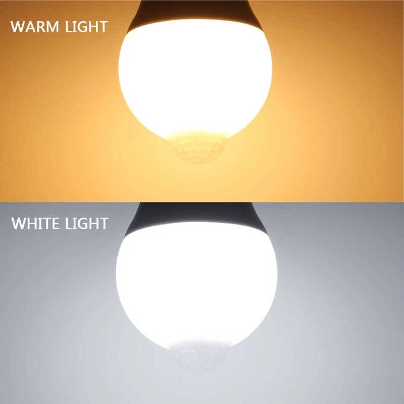 2022 Hot Selling Pir Infared  Motion Sensor Bulb Led 12W 9W 15W Security Light Bulb Outdoor/IndoorE27