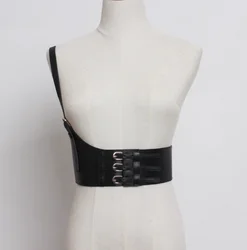 Fashion sexy leather Bust Strap Corset Harness Punk Gothic Body Bondage Cage Shoulder Wrapped Waist Strap Sculpting Women Belt