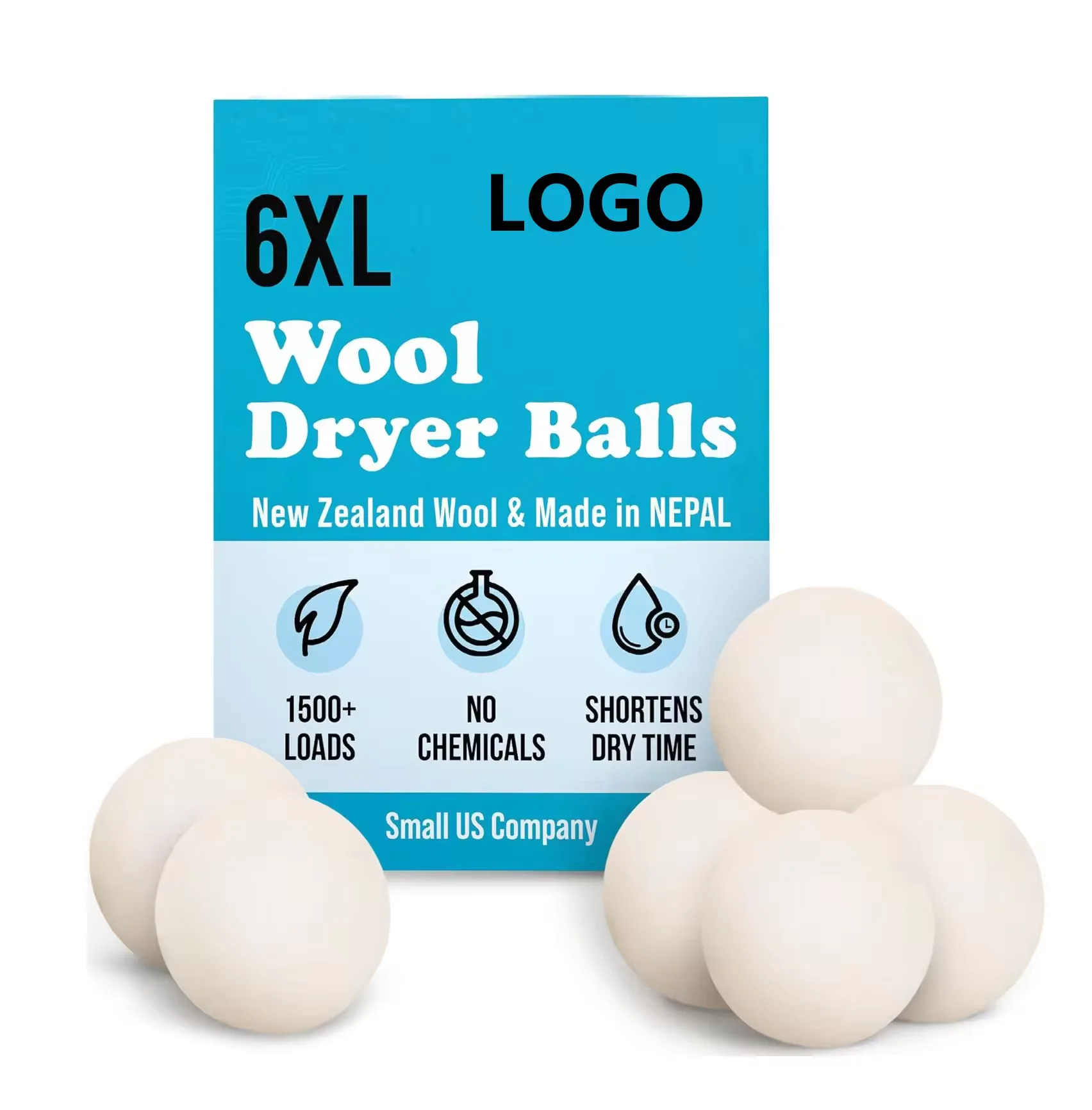 Best Selling Products 2025 New Trending in USA FBA private label Organic Wool Dryer Balls for Laundry Washing Machine