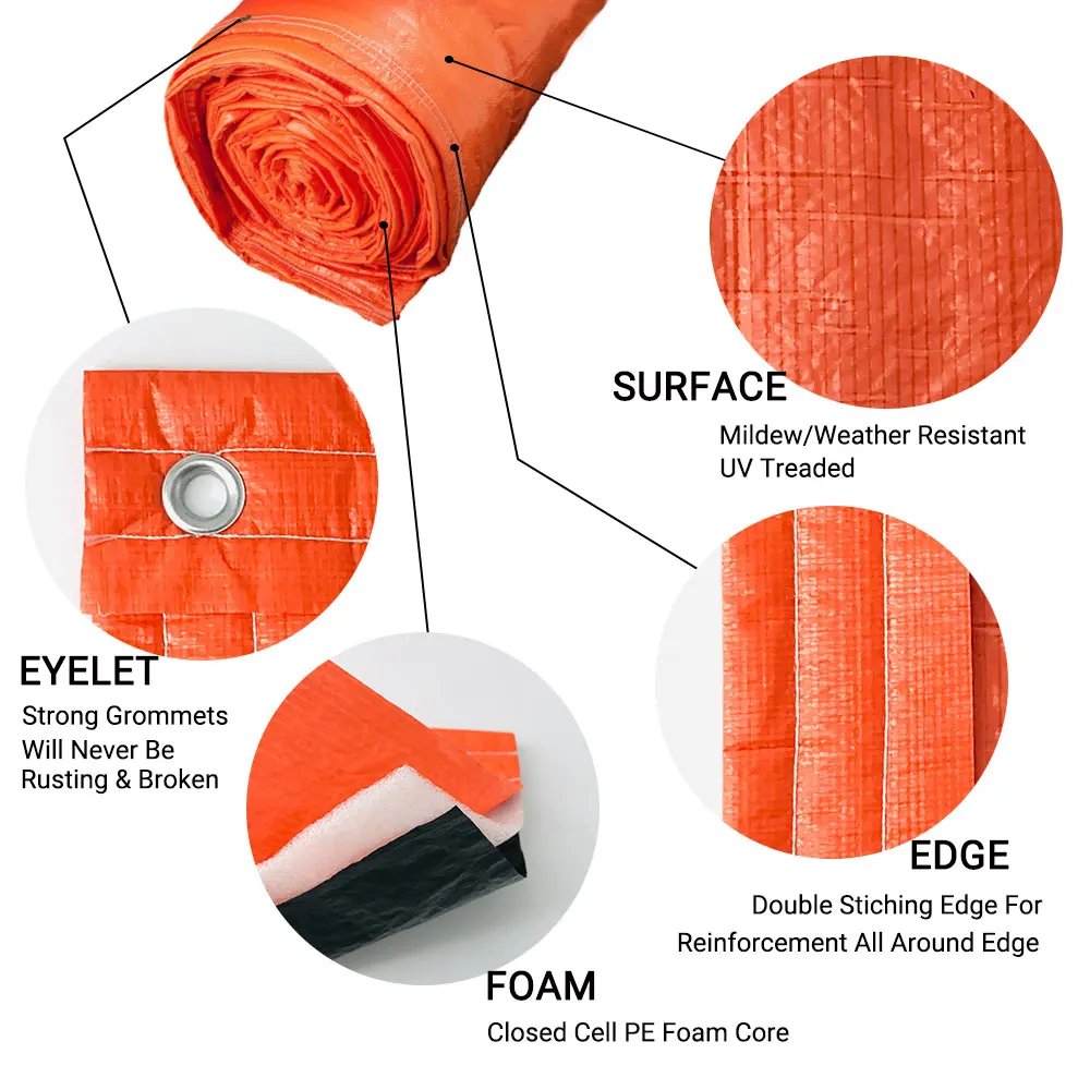 12x24 ft Insulated Poly Tarp Cement Blanket Concrete Curing Blanket For Construction