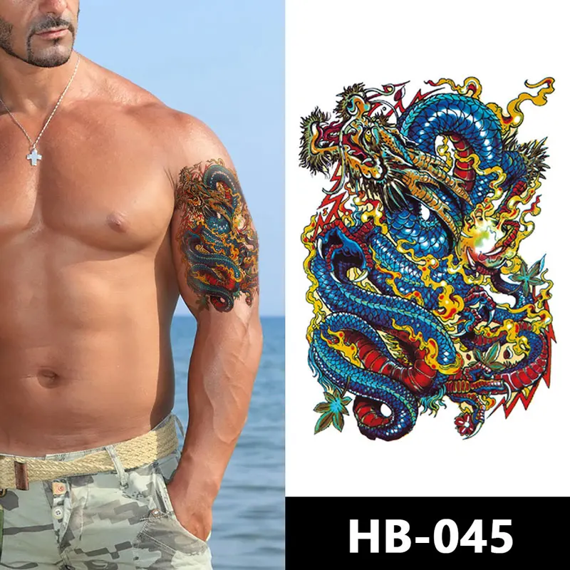 Customized Fashion Beautiful Adhesive Tattoo Sticker Tattoo Sticker Temporary Water Transfer Flower Design Tattoo Sticker