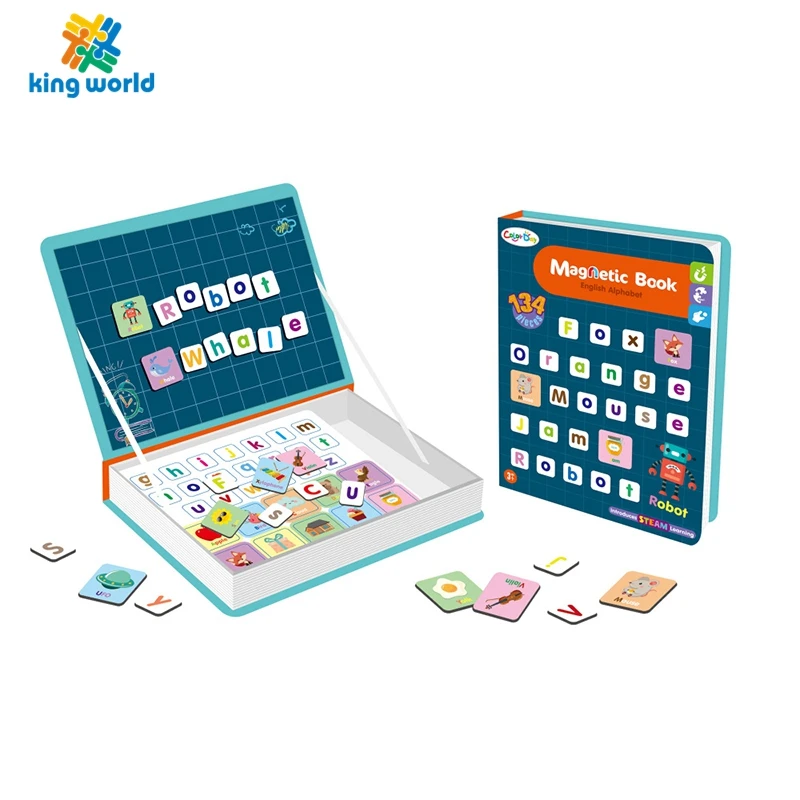 Education Wooden Toys Baby toys 6 to 12 months Wooden Magnetic Puzzle Boy Learning Dress Up Game Creative Toy Book