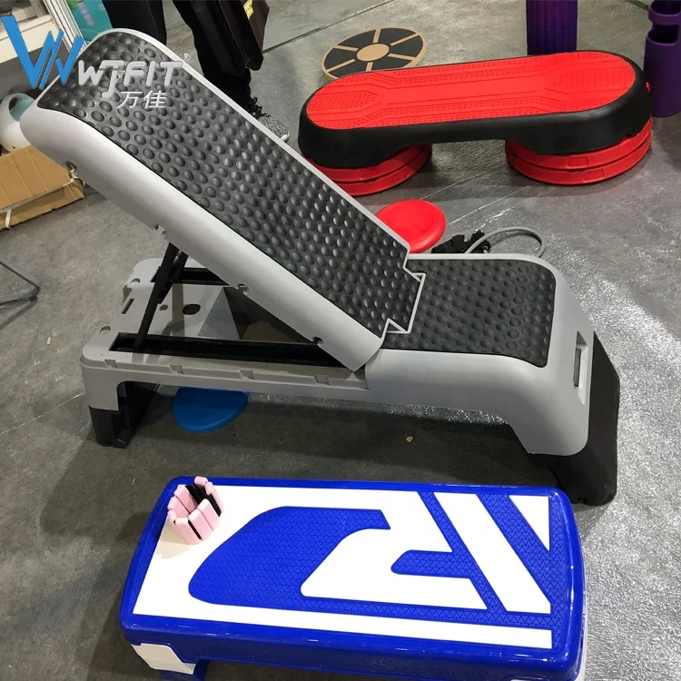 Non-Slip Adjustable Aerobic Step Bench Step Platform for Exercise Yoga Cardio Training