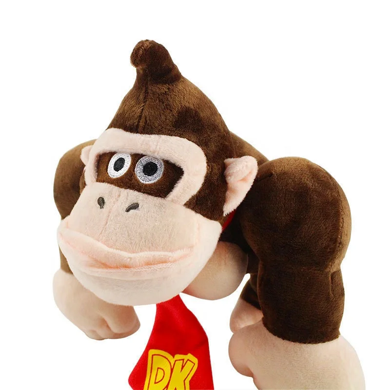 2021 Hot Sale Super Mario Plush Toy King Kong Orangutan Red Tie DK Monkey Plush Toy