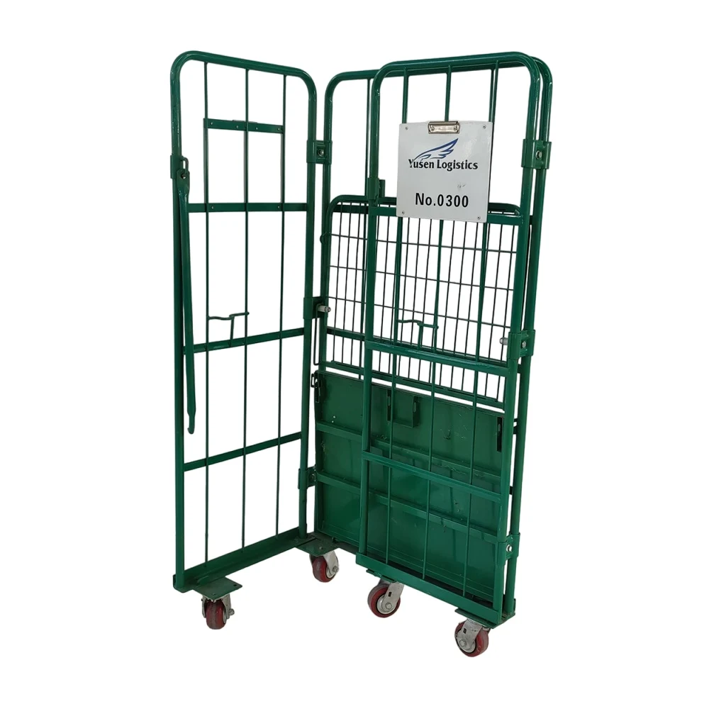 BHK78 Industrial Heavy Duty Warehouse Storage Pallet Rack Shelf Rolling Cage Trolley