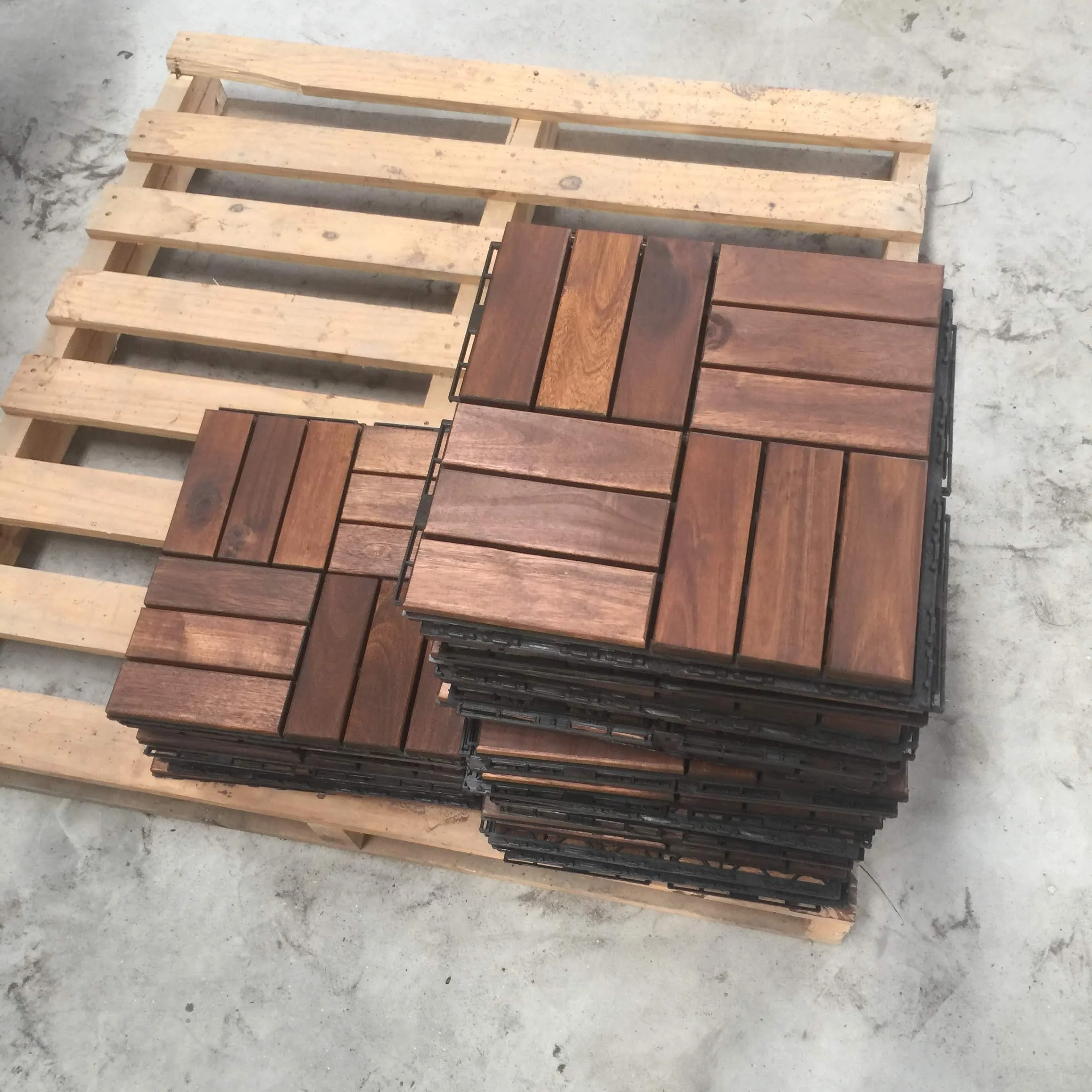 Acacia wooden tiles for indoor/outdoor foor- wood floor tile- suitable for living room, garden, balcony etc
